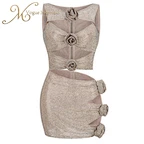 bodycon rhinestone two piece set